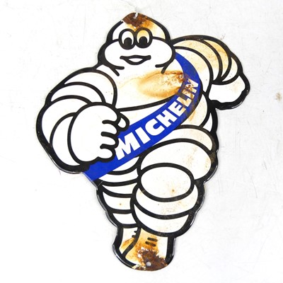 Lot 30 - An enamel on metal Michelin advertising sign,...