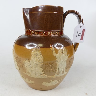Lot 38 - A Royal Doulton Lambeth stoneware jug, dated...