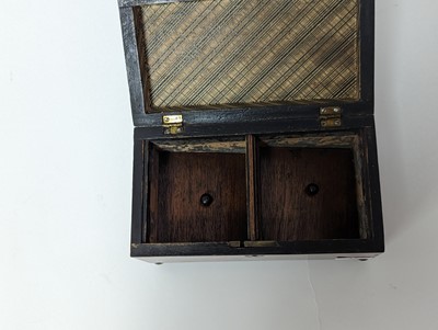 Lot 45 - A 19th century mahogany twin compartment tea...