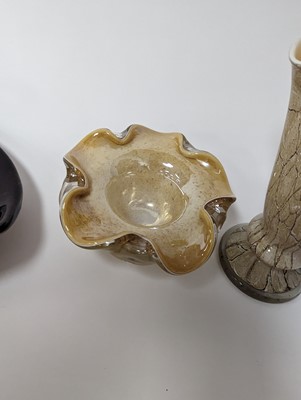 Lot 44 - A Polish Krosno art glass vase, of trumpet...
