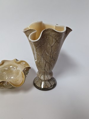 Lot 44 - A Polish Krosno art glass vase, of trumpet...