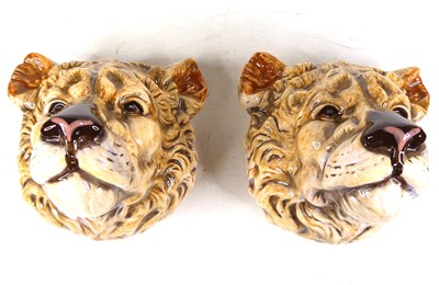 Lot 68 - A pair of novelty wall pockets, each in the...