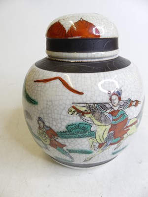 Lot 69 - A Chinese Nanking crackle glazed sleeve vase,...