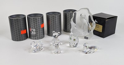 Lot 91 - A collection of four Swarovski crystal animals,...