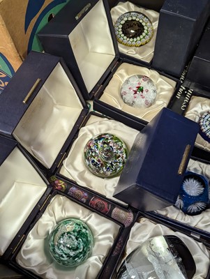 Lot 101 - A collection of Caithness glass paperweights,...
