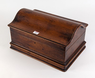 Lot 123 - An early 20th century walnut dome top box,...
