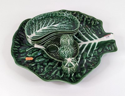 Lot 128 - A Portugese majolica serving dish in the form...