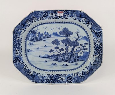 Lot 157 - An 18th century Chinese blue & white porcelain...