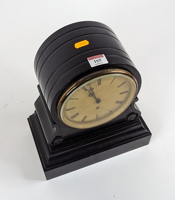 Lot 165 - An early 19th century black slate mantel clock...