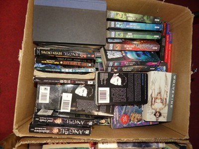 Lot 188 - Three boxes of mainly sci-fi related novels,...