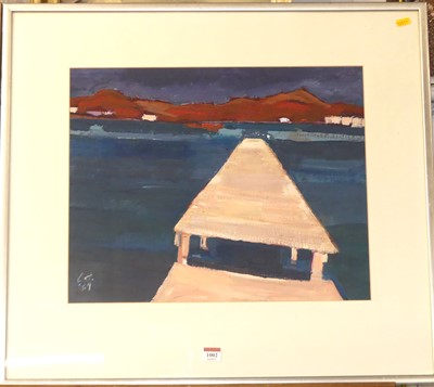 Lot 1002 - Cynthia Howell - Jetty near Pylos, oil, signed...