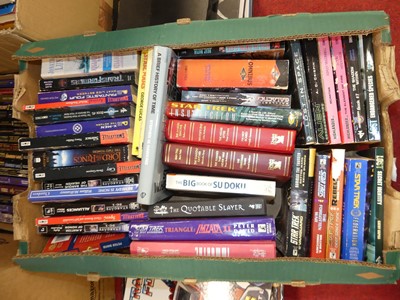 Lot 190 - Four boxes of mainly sci-fi related novels, to...