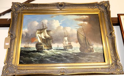 Lot 1011 - After Peter Monomy - British Naval Frigates...