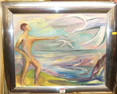 Lot 1020 - Elizabeth Duncan Meyer - male nude in a...