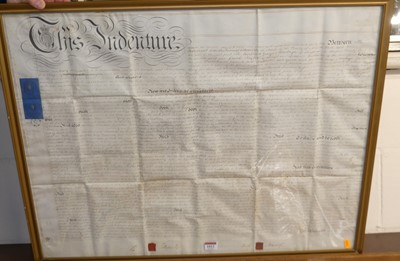 Lot 1022 - A framed indenture