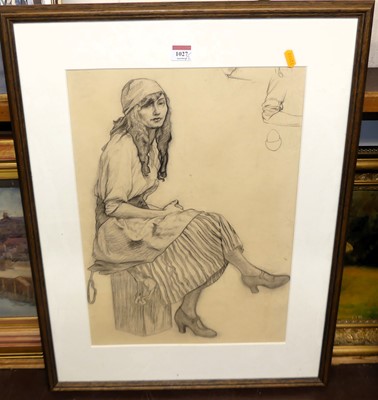 Lot 1027 - Frith Milward - An Afternoon Nap, ink, pencil,...