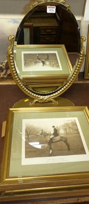 Lot 1036 - A gilt composition dressing table mirror...