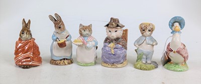 Lot 207 - A collection of six Beswick Beatrix Potter...