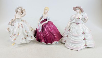 Lot 210 - A collection of three Coalport porcelain...