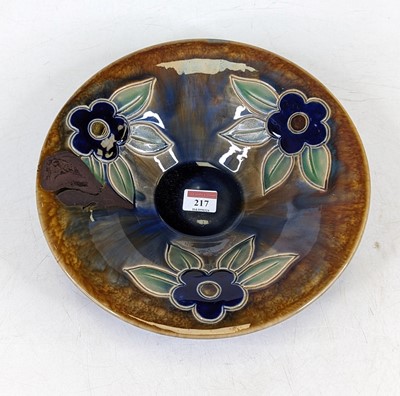 Lot 217 - A Royal Doulton stoneware bowl, decorated with...