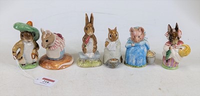 Lot 218 - A collection of six Beswick Beatrix Potter...