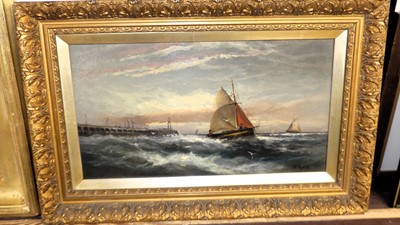 Lot 1047 - F Hale - Heading for Home, oil on panel,...