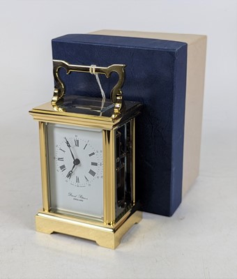 Lot 234 - A David Peterson brass carriage clock, the...