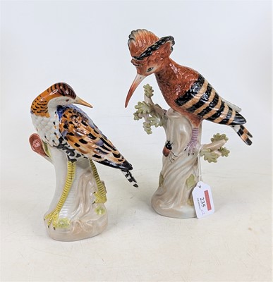 Lot 235 - Two Sevres style porcelain models of exotic...