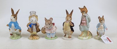 Lot 237 - A collection of six Beswick Peter Rabbit...