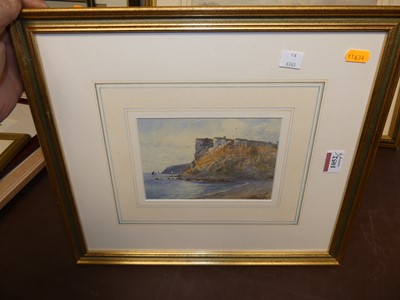 Lot 1052 - W Perry - Coastal scene, watercolour, signed...