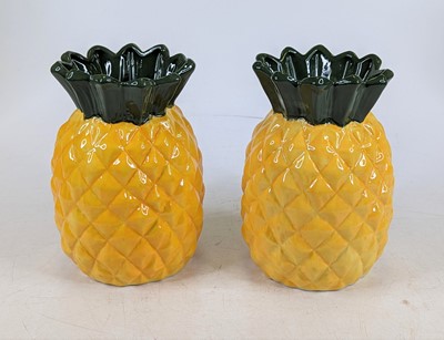 Lot 241 - A pair of modern pottery vases, each in the...