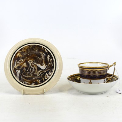 Lot 252 - A 19th century Derby porcelain teacup and...