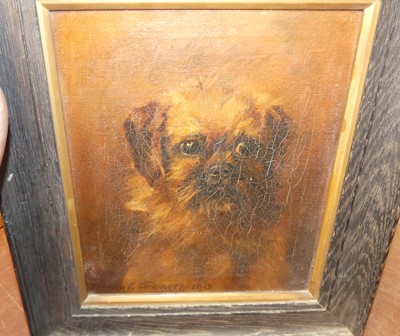 Lot 1071 - Dorothy K Sawyer (fl.1911-1929) - dog study,...