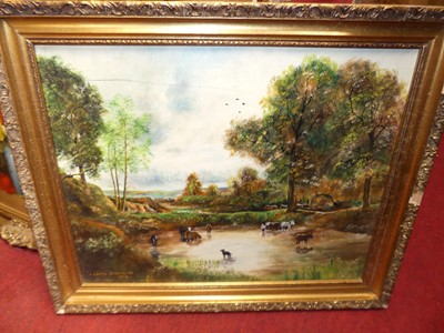 Lot 1091 - Lance Greenslade - Landscape, oil; together...