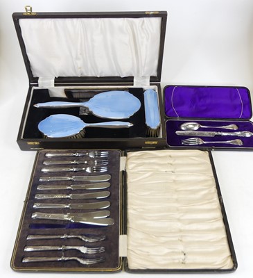 Lot 270 - A Victorian silver three-piece christening set,...