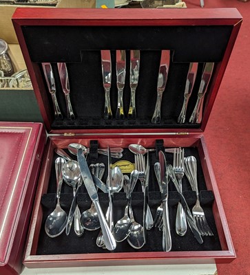 Lot 277 - A part canteen of stainless steel cutlery, in...