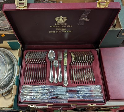 Lot 278 - A German Bestecke silver plated 12-place...