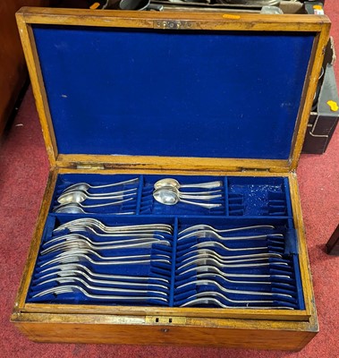 Lot 285 - A part canteen of silver plated cutlery, in...