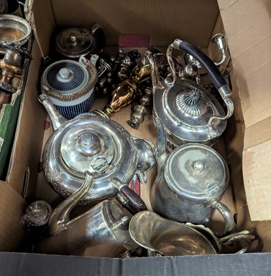 Lot 290 - A collection of silver plated items, to...