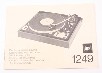 Lot 719 - A Dual model 1249 belt driven turntable,...