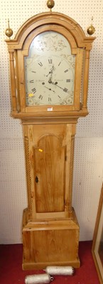 Lot 1152 - An early 19th century pine long case clock...