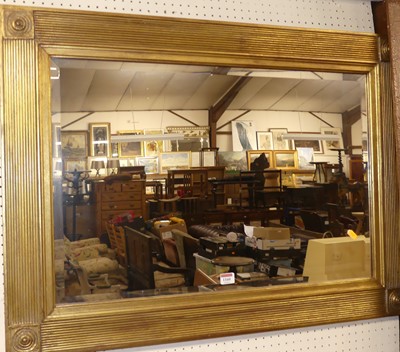 Lot 1160 - A contemporary reeded gilt framed bevelled...