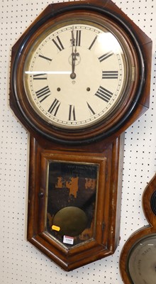 Lot 1169 - A 19th century American walnut drop trunk wall...