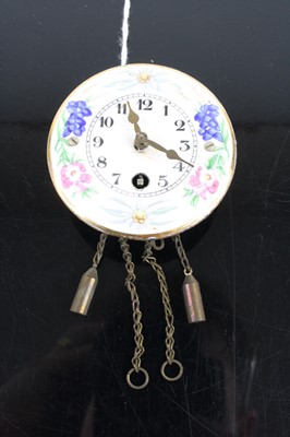 Lot 328 - A Wintermantel pendulette miniature wall clock,...