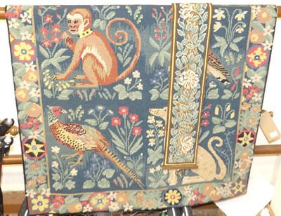 Lot 1206 - A hand embroidered Ehrman pattern tapestry...