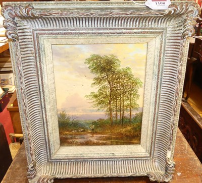 Lot 1108 - Grant Curtis - The wooded encampment, oil on...