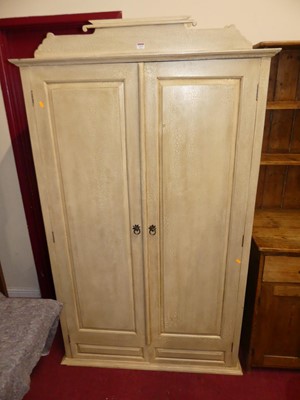 Lot 1219 - A contemporary cream painted pine double door...