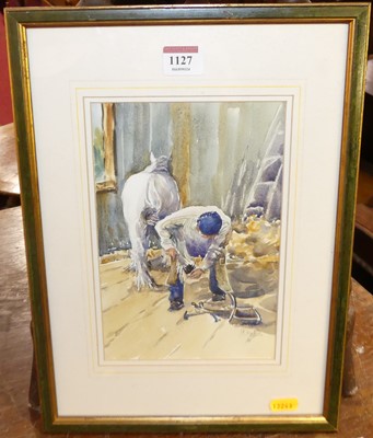 Lot 1127 - Angela de Lotbiniere (b.1936) - The Farrier,...