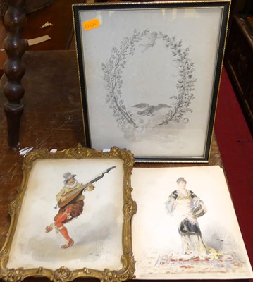 Lot 1132 - Louis Lelou(?) - pair of prints (one unframed);...