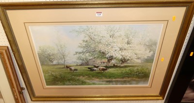 Lot 1148 - Carl Weber (1850-1921) - Pastoral scene with...